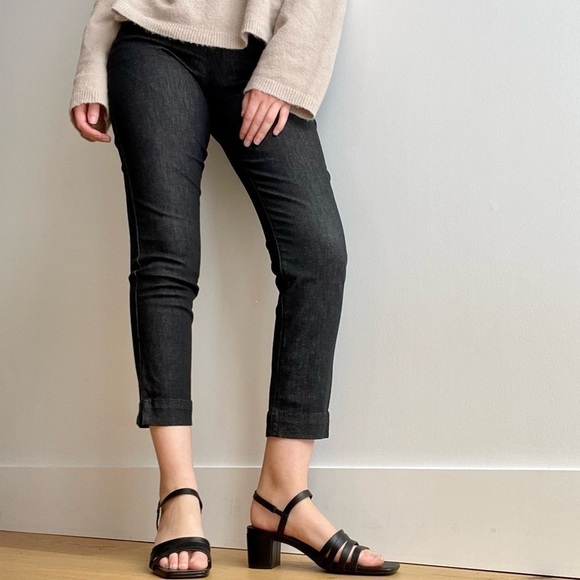 NWT UNITED COLORS OF BENETTON BLACK ANKLE SLIM CHINOS  TROUSERS- 2 - Picture 3 of 16